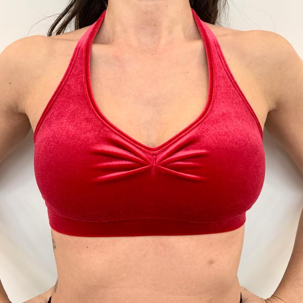 Basic Top Velours Rouge