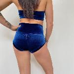 Basic Short Taille H. Velours Bleu